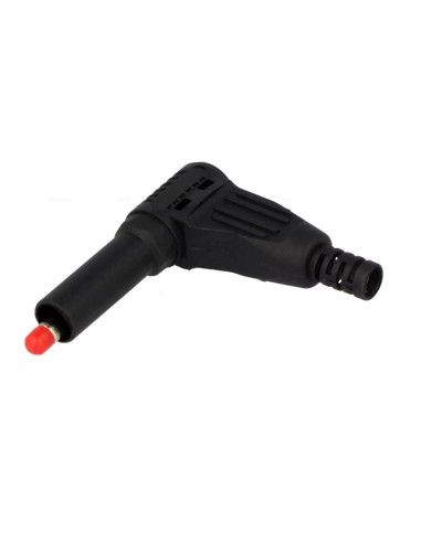 BANANA NEGRA 4mm ACODADA 32A CATII 1000V PARA SOLDAR