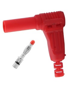 BANANA ROJA 4mm ACODADA 32A CATII 1000V PARA SOLDAR