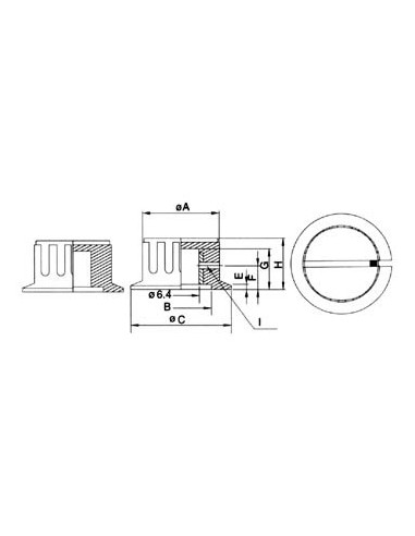 BOTON NEGRO 24.5/20.1MM EJE6.4
