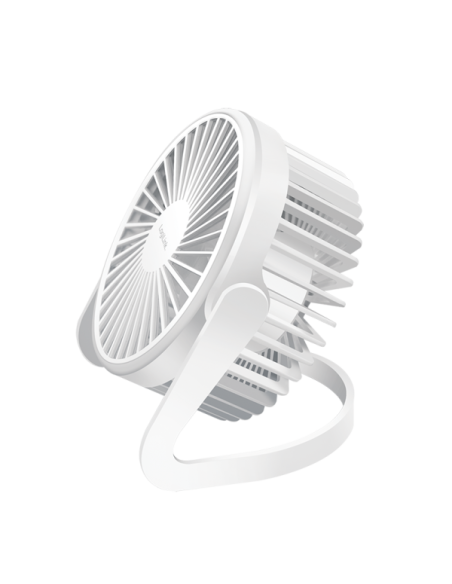 Ventilador de escritorio USB, 12,7 cm, 30 dB, blanco