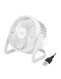 Ventilador de escritorio USB, 15,24 cm, 40 dB, blanco