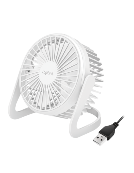 Ventilador de escritorio USB, 15,24 cm, 40 dB, blanco