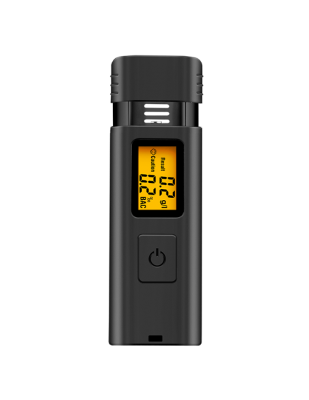 Alcoholímetro, pantalla LCD, color negro