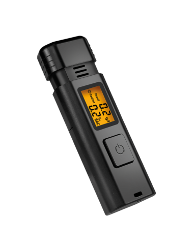 Alcoholímetro, pantalla LCD, color negro