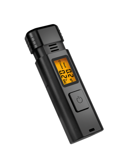 Alcoholímetro, pantalla LCD, color negro