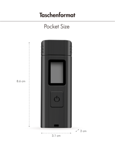 Alcoholímetro, pantalla LCD, color negro