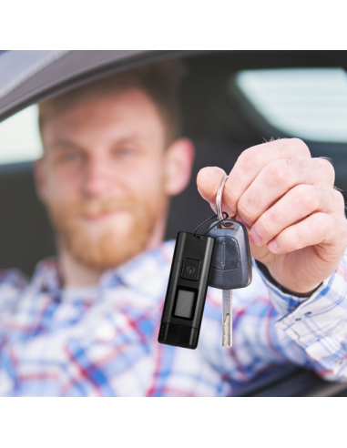 Alcoholímetro, pantalla LCD, color negro