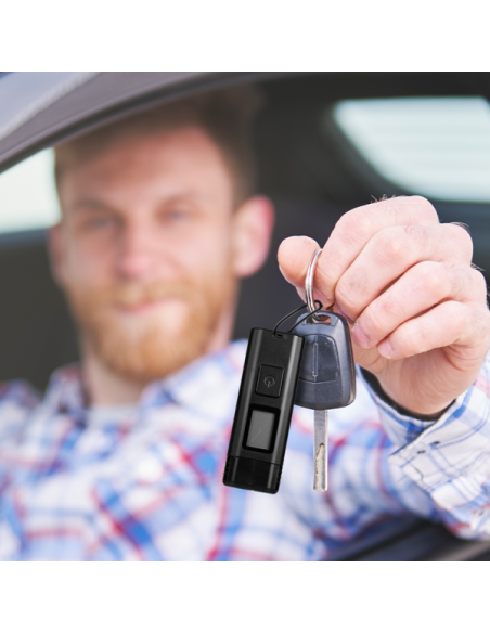 Alcoholímetro, pantalla LCD, color negro