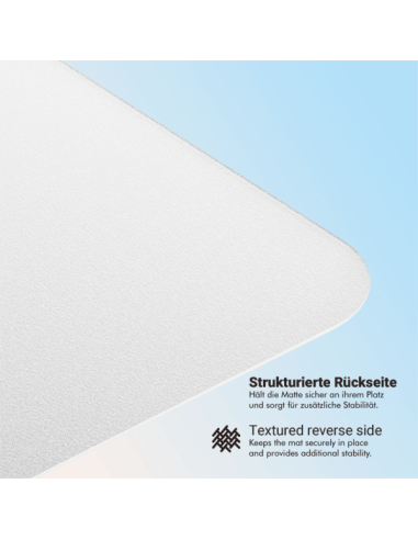 Alfombrilla protectora de suelo, 120x90x0,2 cm, resistente al agua, superficie brillante, transparente.