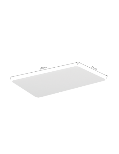 Alfombrilla protectora de suelo, 117x120x0,2 cm, resistente al agua, superficie brillante, transparente.