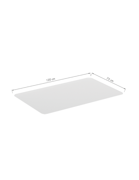 Alfombrilla protectora de suelo, 117x120x0,2 cm, resistente al agua, superficie brillante, transparente.