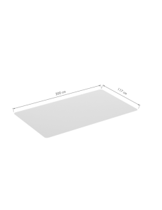 Alfombrilla protectora de suelo, 117x200x0,2 cm, resistente al agua, superficie brillante, transparente. 2