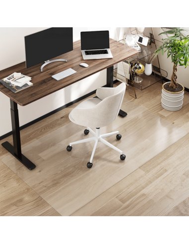 Alfombrilla protectora de suelo, 117x200x0,2 cm, resistente al agua, superficie brillante, transparente.