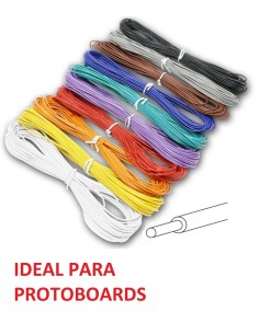 JUEGO DE 10 CABLES RIGIDOS 0.2mm² 30V 4A