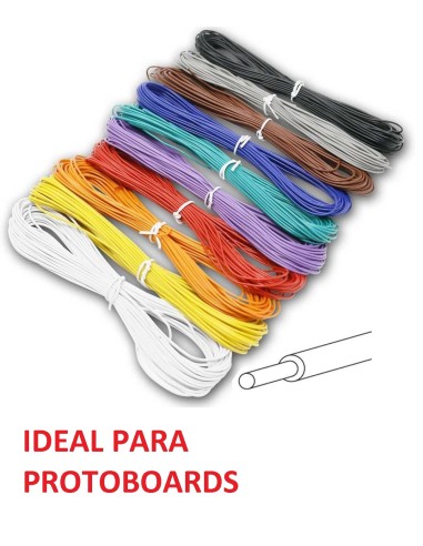 JUEGO DE 10 CABLES RIGIDOS 0.2mm² 30V 4A