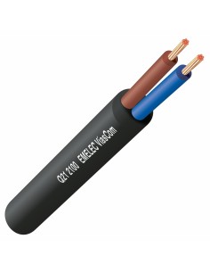 CABLE DE 2x1mm² NEGRO FLEXIBLE H05VV-F 300/500V