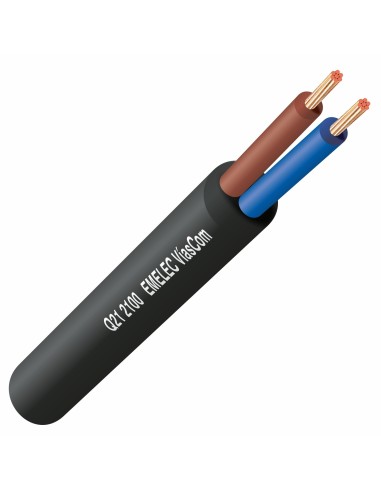 CABLE DE 2x1mm² NEGRO FLEXIBLE H05VV-F 300/500V