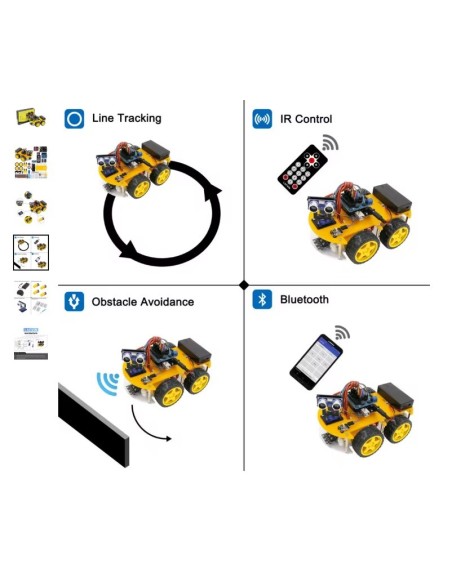 COCHE ROBOT 4WD SMART BLUETOOTH ARDUINO