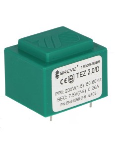 TRANSFORMADOR ENCAPSULADO PCB 7.5V 2VA 266mA