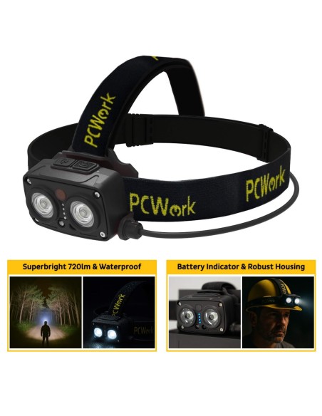 FRONTAL RECARGABLE IPX4 720LM