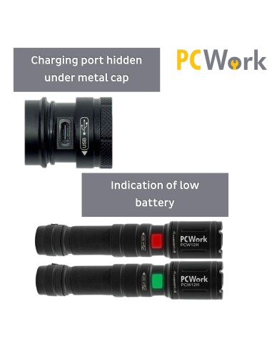 LINTERNA DE MANO 650LM ZOOM IPX4