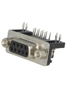 CONECTOR SUB-D 9 CTS. HEMBRA ACODADO PARA PCB