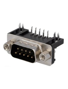 CONECTOR SUB-D 9 CTS. MACHO ACODADO PARA PCB