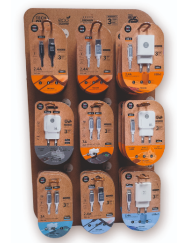 Expositor cargadores smarphone. Oferta especial comercios.