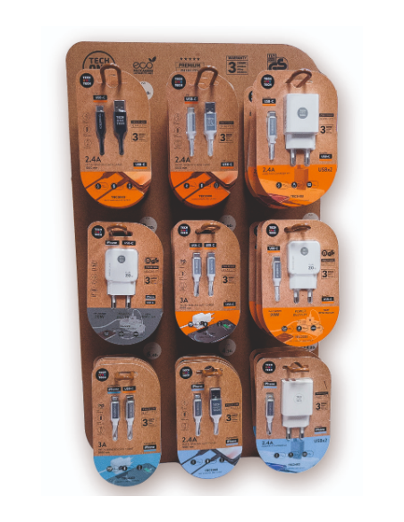Expositor cargadores smarphone. Oferta especial comercios.