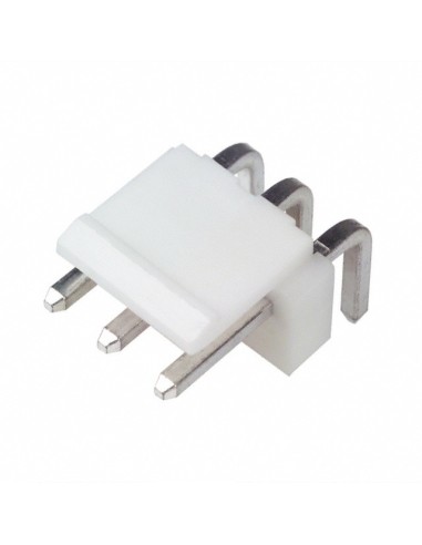 Conector JST macho acodado para PCB 3 vías paso 3.96mm