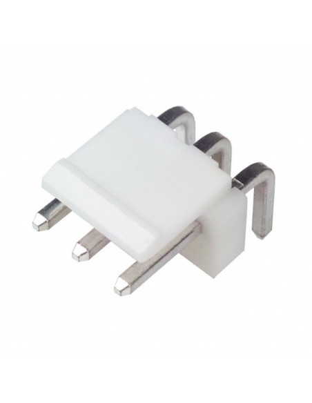 Conector JST macho acodado para PCB 3 vías paso 3.96mm