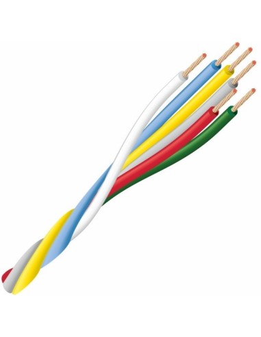 CABLE 6x0.20mm² INTERCOMUNICACION TRENZADO SIN FUNDA