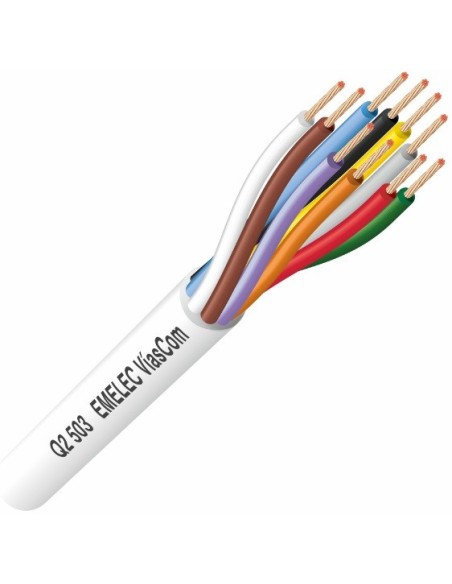 CABLE MANGUERA 10x0.20mm² TRENZADO BLANCO