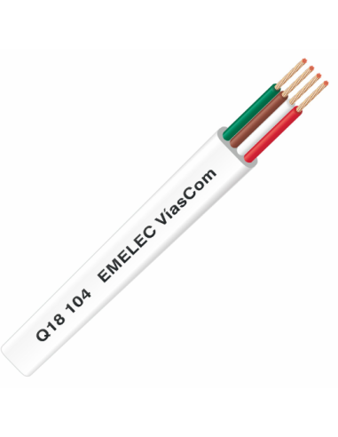 104B CABLE TELEFONO PLANO 4VIA BLANCO