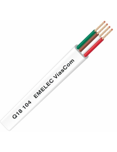100 MTS CABLE TELEFONICO 4 VIAS BLANCO