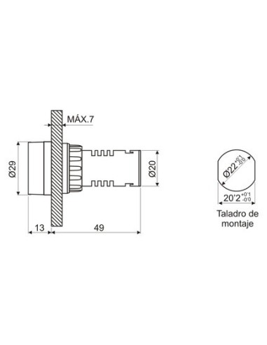 PILOTO INTERMITENTE Y ZUMBADOR 24V