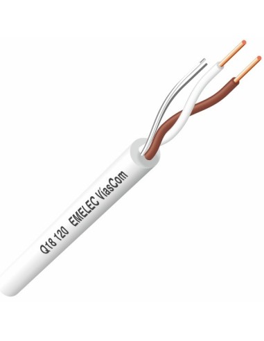 100MTS CABLE TELEFONICO REDONDO MARFIL