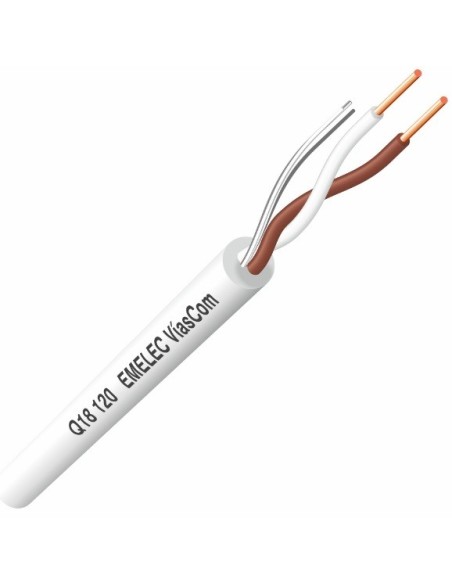 100MTS CABLE TELEFONICO REDONDO MARFIL