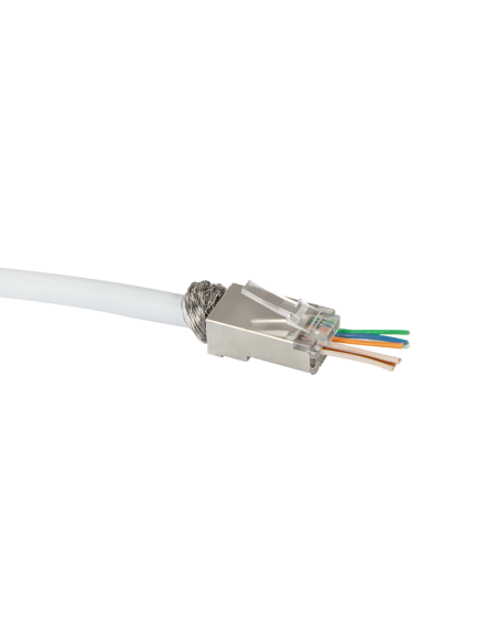Bolsa 50 conectores RJ45 CAT6 STP Pasante