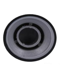 PERILLA NEGRA EJE Ø 6mm ABS Ø16x14mm CON INDICADOR GRIS 2