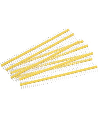 5 TIRA-POSTE DE 40 PINS MACHO 2.54mm AMARILLAS