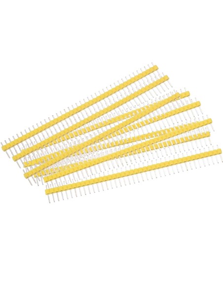 5 TIRA-POSTE DE 40 PINS MACHO 2.54mm AMARILLAS