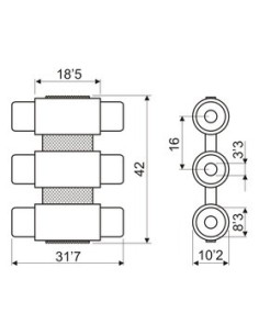 ADAPTADOR TRIPLE RCA-H/TRIPLE RCA-H 2