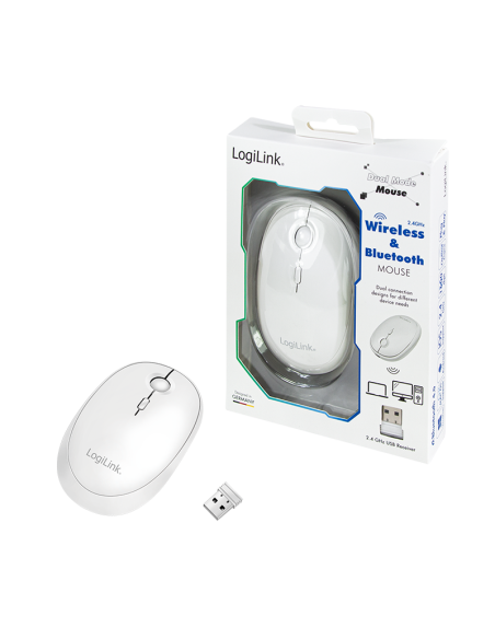 RATON WIRELESS/BLUETOOTH BLANCO