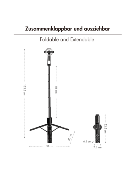 PALO SELFIE CON TRIPODE Y MAGNETICO