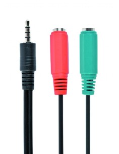 Adaptador 3.5mm jack 4P a Jack stereo auricular + microfono
