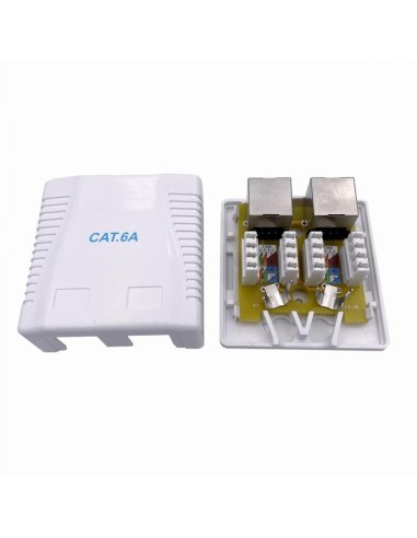 Caja superficie 2 x RJ45 CAT 6A STP