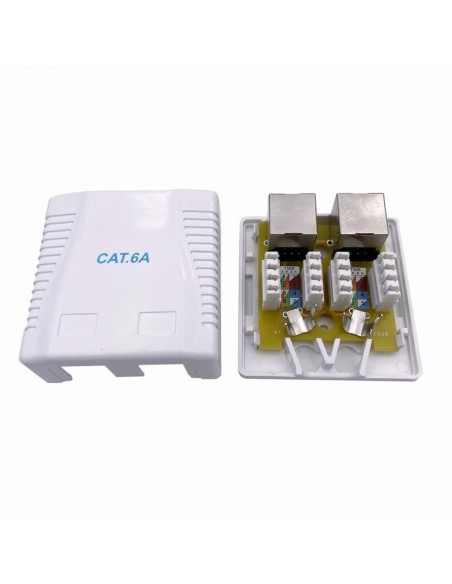 Caja superficie 2 x RJ45 CAT 6A STP