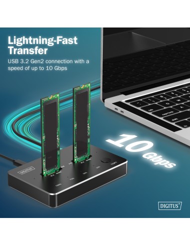 Estación de clonación de unidades SSD NVMe M.2 USB3.1 Gen2 Tipo-C