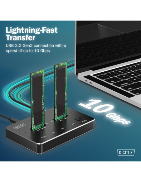 Estación de clonación de unidades SSD NVMe M.2 USB3.1 Gen2 Tipo-C